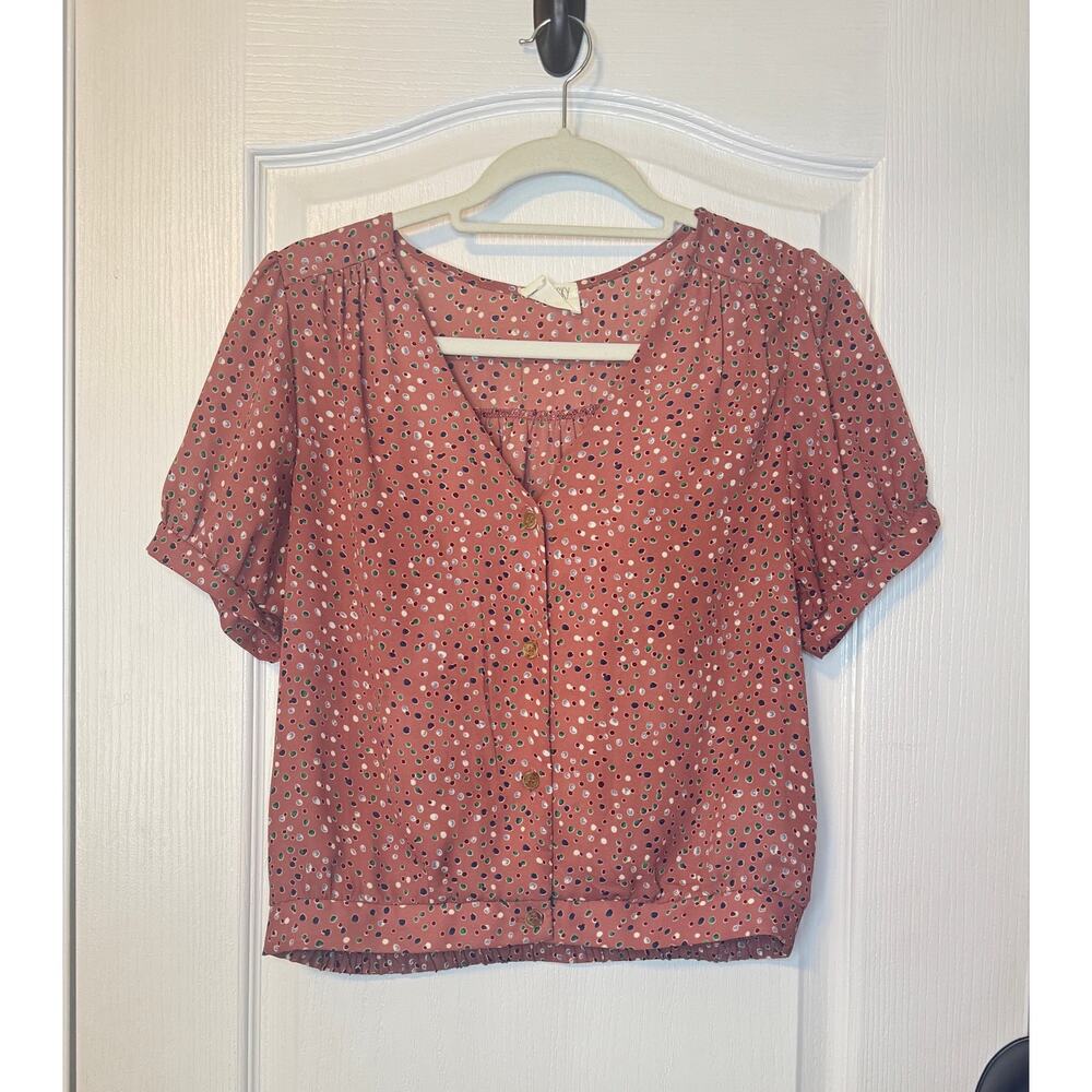 Womens/Juniors Sienna Sky Rose Pink top- Medium